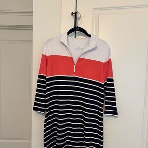 Southern Tide Red and White Quarter-Zip dress.  Excellent condition